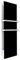 ILO/Radiateur Sèche Serviette Électrique Soufflant /1250W/ +17 Motifs, Design Unique/Rayonnnant/Extra Plat/ IP44 / 2 barres Inox/Orientation Verticale/Éco, Silencieux/France/Noir