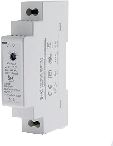 SeKi Hutschienen-Netzteil H-15-24 - 24V - 0,63A - 15W DIN Rail - DIN Schienen Netzteil