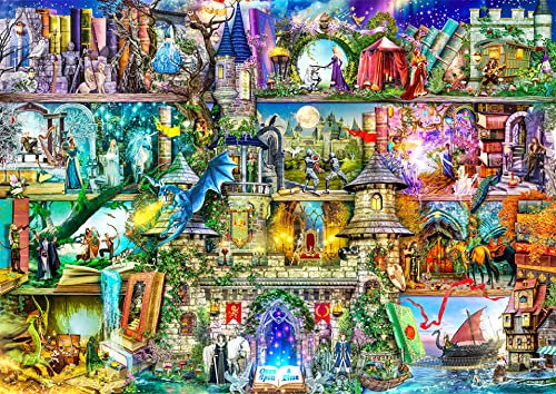 Wooden.City 2000 Teile Holzpuzzle - Once Upon A Fairytale - Einzigartig Ausgefallene mit Formteilen Herausforderndes Mosaikpuzzle für Kinder & Erwachsene Erstaunliches Geburtstagsgeschenk 801 x 532 mm