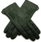 TheGloveHut Damen Echtes Weiches Leder Handschuhe Vollständig Gefüttert (Dunkelgrün, Large7.5)