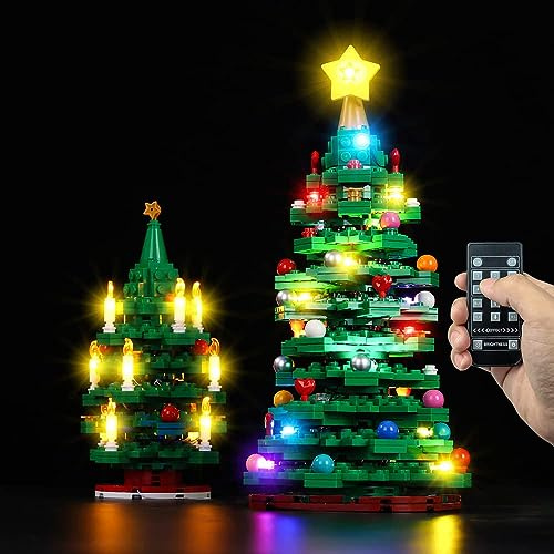 Kyglaring LED Lighting Kit (No Model) - Compatible with Lego 40573 Christmas Trees Building Blocks Model Set - Only Leds No Brick Set (RC Version)
