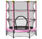 HOMCOM 4.6FT Kids Trampoline with Safety Enclosure, Indoor Outdoor Toddler Trampoline, for Ages 3-10 Years, Pink