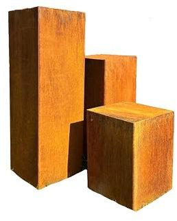 D&L Lasertec Edelrost Säule M, Gartendeko, Rostdeko, Stele