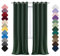 VerdunklungsvorhäNge 1er Set, H137 x B132cm Thermovorhang KäLteschut mit öSen, Wohnzimmer Gardinen, VorhäNge Blickdicht, Schallschutz Vorhang, für Wohnzimmer Kinderzimmer Schlafzimmer Armeegrün