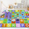 Capslpad Kinder-Spielteppich, 150 x 200 cm, ABC, Alphabet, Zahlen, Formen, Wetter, Planeten, pädagogischer Lernbereich, große Größe, rutschfeste Spielmatte für Kinder, Spielzimmer, Klassenzimmer,