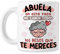 Besos_abuel@ (TAZAS PARA ABUELA - Abuela, en esta taza no caben todos los besos que te mereces - Navidad - Cumpleaños - Aniversario - DÍA DE LA MADRE. Ideal Para Regalar - Cerámica Blanca)
