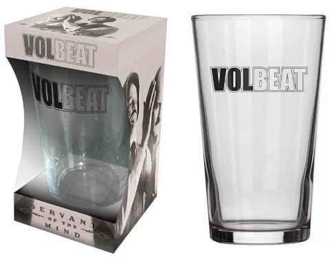 Razamataz VOLBEAT BIERGLAS BEER GLASS SERVANT OF THE MIND PINT 570 ml