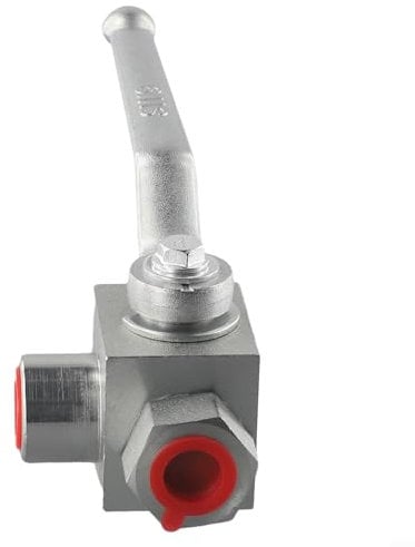 HEIBTENY 1 Piece Hydraulic Three-Way High Pressure Ball Valve, G1/4 G3/8 G1/2 G3/4 Hydraulic Ball Valves, 500 Bar Max Pressure (G3/8)