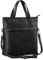 Benthill Leder Shopper Damen | Umhängetasche aus echtem Rindsleder | Große Schultertasche mit Henkeln | Vintage Handtasche, Farbe:Schwarz