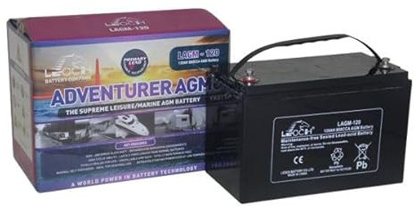 Leoch 12v 130AH Adventurer AGM Leisure Battery, Fit and Forget AGM Lead-acid Battery for Leisure, Marine & Many other Deep Cycle Applications