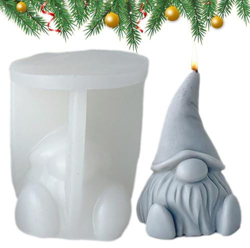 Smileshiney Wichtel Silikonform GNOME- 95 * 78 * 75 Mm -Silikonformen Wichtel, Weihnachten Gießformen Aus Silikon In Lebensmittelqualität, Zwergkerzenformen, Fondantformen, Schokoladenformen,