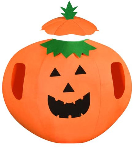 AYBUY Halloween Kürbis Kostüm, Kürbis Kleidung mit Mütze, Cosplay Party, Karneval lustig Party Geeignet für Erwachsene