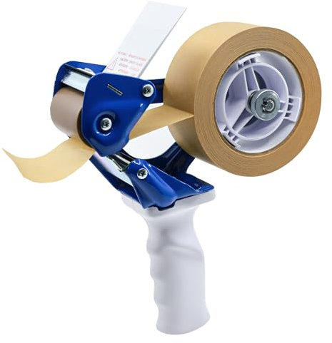KLEBASTO Paketbandabroller | Profi-Ausführung mit Metallrahmen | Klebebandabroller für Paketklebeband (bis 75mm breite)