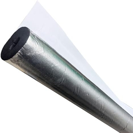 1 PCS Selbstklebende Rohrisolierung Schaumstoffrohr 15 20 30mm dick Rohrisolierung Schaumstoff Abdeckung, Hochisolierte Rohrumhüllung, AC Rohrisolierung Outdoor Gummi Baumwolle Rohr mit Aluminiumfolie