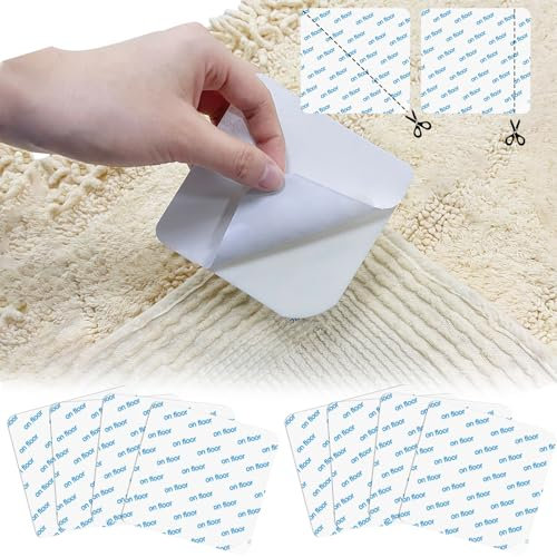 AIZHAZHA Antiscivolo per Tappeti, Tappetini Antiscivolo per Tappeti, Tappetini Adesivi Nastro, Cuscini per Divani, Tovaglie (10 x 10 cm)