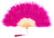 PATIKIL 1920s Vintage Marabou Feather Fan, Flapper Hand Fan Folding Handheld Fan for Costume Party Dancing Wedding Show Tea Decoration, Rose Red