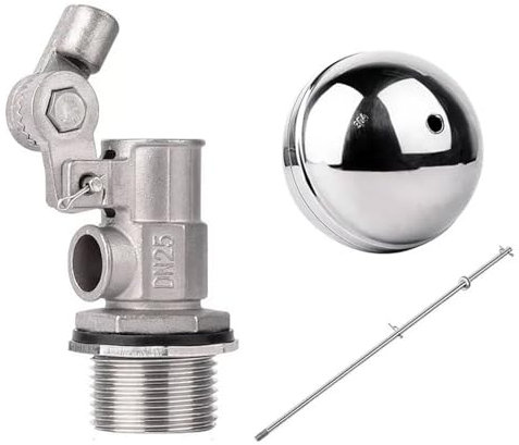 1 x 1/2 Zoll 3/4 Zoll 1 Zoll 1-1/4 Zoll Edelstahl 304 verstellbares Schwimmerventil, Wasserstandskontrolle, schwimmender Kugelhahn, Durchfluss-Zistern/Erweiterung (DN32)