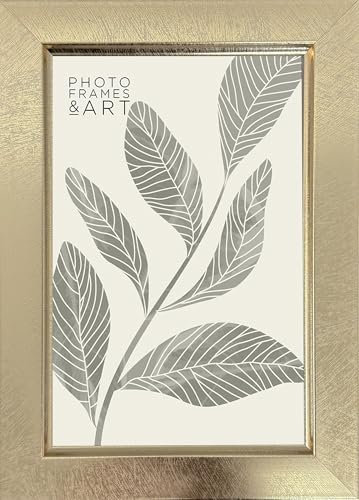 pf+a REAL GLASS Classic 6x4 inch Gold Picture Frame - Gold, 6x4 Photo Frame - 6x4 Photo Frames
