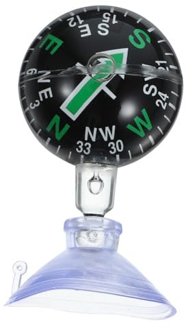 iplusmile Auto Kompass Kompass Mit Saugnapf Für Armaturenbrett Tragbarer Und Langlebiger Navigationshelfer Für Auto Und Boot Stylisches Design