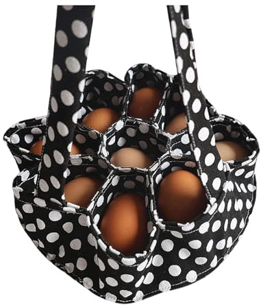 hindraem Egg House 12 oeufs support Solution pingouin sacs apportant pingouin oeuf oeuf de poule élégant pingouin porte-oeuf, Point noir