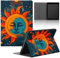 Tablet Hülle für iPad 9/8/7 10,2, Modell 2021/2020/2019, 9./8./7. Generation, Cartoon Anime Niedlich Muster Art Ästhetik mit PU Leder Flip TPU Case Stoßfest Verstellbar Ständer Tablet Folio,Sonne