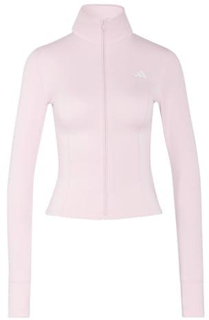 adidas Damen Workout Essentials Zip Through Jacket, Clear Pink, XXL