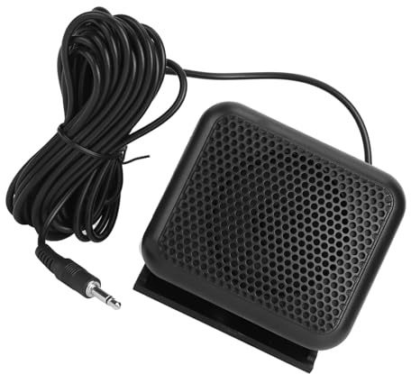 MENDUNER Radio Passend für Mini-Lautsprecher NSP-100, Marine-VHF-Auto-Audio-Lautsprecher, Kompakter Externer für FT-847 FT-920-950 -2000, Schwarzes ABS