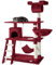tectake® Tiragraffi per Gatti, Multifunzionale, Tiragraffi Gatto con Amaca, Albero per Gatti con Piattaforme Elevate e Colonne in Sisal, Albero Gatti Ideale per Gioco e Relax - Rosso Vino