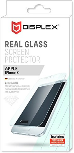 DISPLEX Displayschutzglas Easy-On für Apple iPhone X, Klar