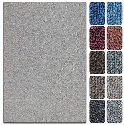 casa pura Teppich London | viele Größen | pflegeleichter Flacher Schlingenflor | Flurteppich, Wohnzimmerteppich, Küchenteppich, Schlafzimmerteppich (Beige - 160x160 cm)