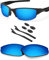 BlazerBuck Anti-salz Polarisierte Ersatzgläser für Oakley Half Jacket 2.0 OO9144 - Eisblau