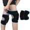 ONTYZZ Kinder Knieschützer Jungen Mädchen Einstellbar Weich Knieschoner mit Verdickten SBR Pad Guard Kniepolster für Downhill Radfahren Tanzen Volleyball Krabbeln Sport Kniebandagen Schwarz-blau/M