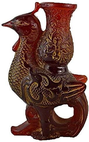 Fashion158 Exquisite Chinesische alte Handarbeit Harz Rot Phönix Noble verpicious Big Vase
