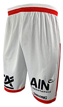 JL Bourg Offizielle Heim-Shorts 2019-2020 Basketball, weiß, S