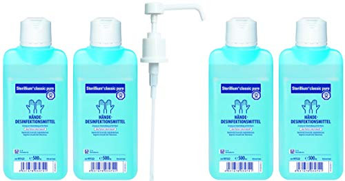 Sterillium classic pure + SDB Dosierpumpe (4 Sterillium cl. P. 500ml + 1 Dosierpumpe)
