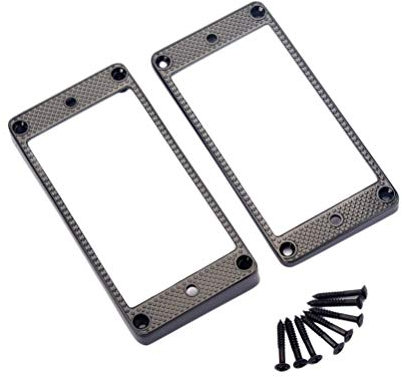 Milisten 2 Stück Humbucker Pickup Ring Rahmen Montagering für E-Gitarren Gb301e Schwarz