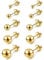 AllerPierce Hypoallergenic Gold Ball Earrings Studs Set Cartilage Earrings Stainless Steel Round Ball Studs Earrings for Women Men 3mm-8mm（10Pcs）
