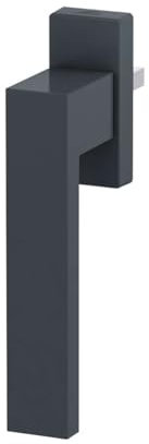 Design Aluminium Fenstergriff Dublin - pulverbeschichtet, Farbe:Grau RAL 7016 (matt), Stiftlänge:35mm