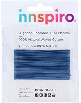INNSPIRO Cordon Coton ciré Fin Bleu Royal 3,0 mm. 2,5 m.