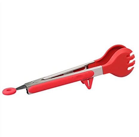 RTHGTFQZ Pinzas Cocina Pinzas De Acero Inoxidable, for Porción De Buffet, Pastelería, Barbacoa, Tamaño (Rojo): 30 Cm, con Mango Antideslizante