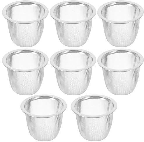 DOITOOL 8stücke Edelstahl Teefilter Robuste Teesiebe Für Losen Tee Metall Teefilter Mit Durchmesser Und Höhe Praktisches Zubehör Für Teetassen Und Teeschalen