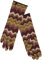 King Louie Damen Handschuhe »Glove Shakin« Zickzack Feinstrick Fingerhandschuh Mehrfarbig M