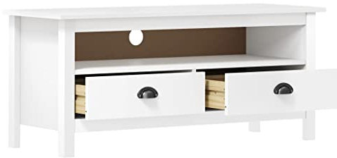 FIRBNUS 110x40x47 cm TV Board TV Schrank Fernsehtisch TV Lowboard TV-MöBel PhonomöBel TV Cabinet TV Bank TV Stand Fernseher Schrank Weiß