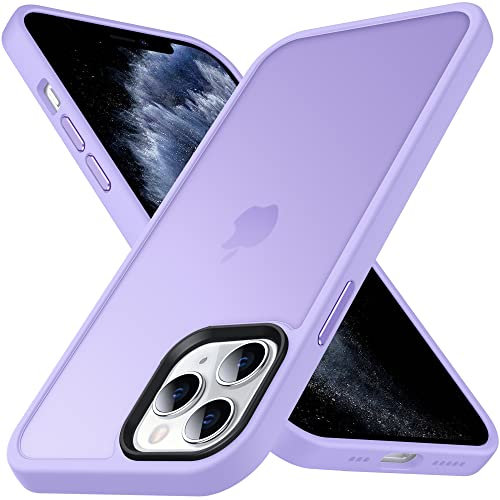 Anqrp Zero Seriesr Kompatibel mit iPhone 11 Pro Hülle, Minimalistische Transluzente Matte Schutzhülle, Military Grade Eckige Handyhülle für iPhone 11 Pro mit Flüssigsilikon 5.8 Zoll, Violett