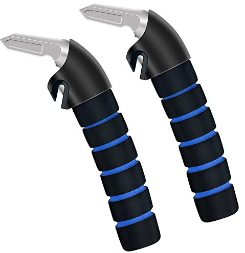 KOUNATSURI 2Pack Car Door Handle for Elderly Car Handle Assist Support Handle Multifunction Handle Car Door Latch Handle for Seniors and Handicapped Blue