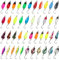 Fishing Forellen Spoon Set,Trout Spoon Forellenblinker Einzelhaken Set,Forellenköder 43 Stück, Spinner Angelköder,Angelzubehör Spinner Blinker Set zum Forellen Angeln Spoons Forelle Barsch Lachs Hecht