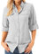 Asfixiado Damen Hemdbluse UV Shirt UPF 50+ Safari Kleidung Wanderbluse Damen Outdoor Cooling Quick Dry Sonnenschutz Langarm Luftiges Hemd（5072 Grey XS）