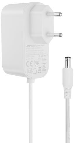 Tonton DC fuente de alimentación 12V 3A, AC 100-240V 50 60Hz, adaptador de corriente, fuente de alimentación enchufable, 5.5mm*2.1mm, compatible con cámara CCTV, disco duro externo (1.8 metros) Blanco