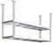 Deckenregal Hängeregal, Schwebendes Regal aus Edelstahl, 2-stufiges Lagerregal zur Deckenmontage, industrielle Ausstellungsregale für Aufhängen von Töpfen und Pfannen für Küche, Bar, Café-Wandregale (