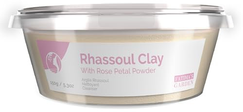 Fatima's Garden Ghassoul mit Rosenblüten - Beruhigende Gesichts- & Haarmaske, 150g